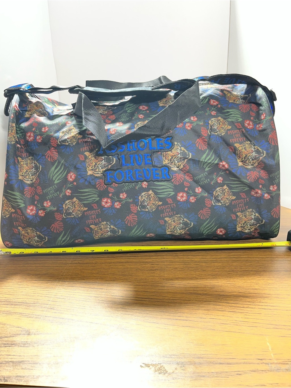 A$$ Holes Forever Emotional Baggage Tiger & Tropical Floral Print New View 4